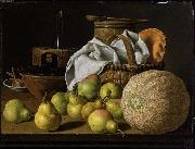 Luis Eugenio Melendez Still Life with Melon and Pears oil painting picture wholesale